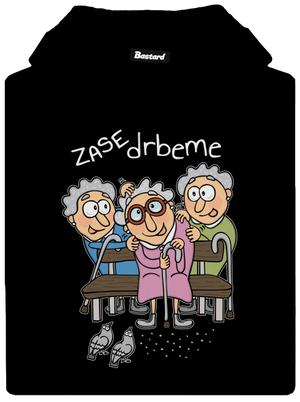 Zase drbeme pánska mikina klokanka Black