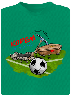 Kopem za svoj tím detské športové tričko Kelly Green Mal