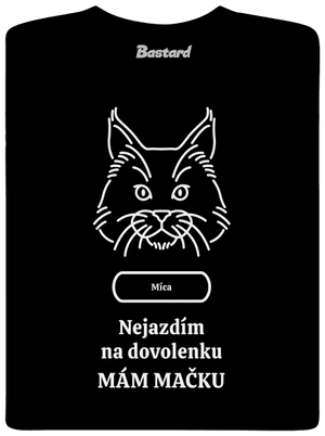 Nemôžem, mám mačku pánske tričko Black