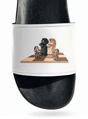 Šachová rodina šľapky White