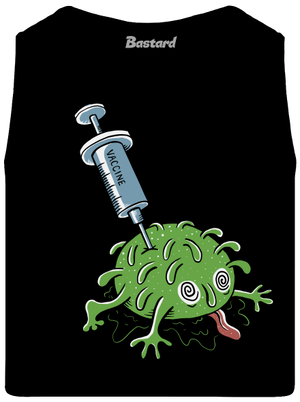 Zapichnutý covid pánske tielko Black