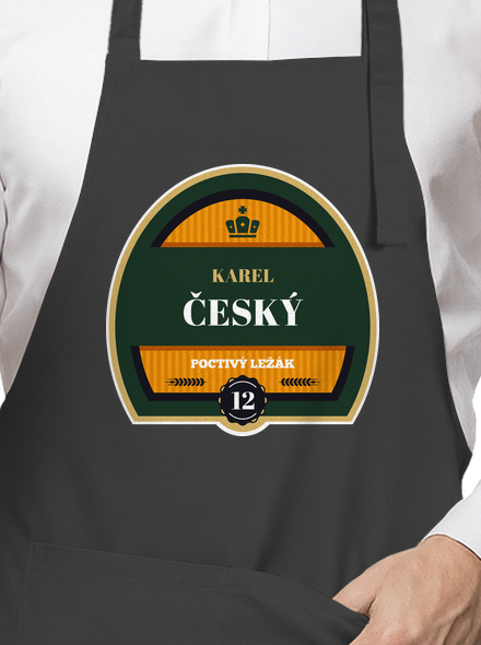 Pivná etiketa zástera Dark Grey