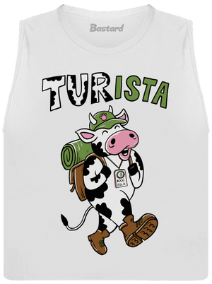 Tur na cestách dámske tielko voľné White