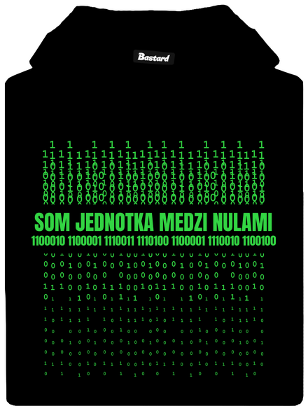 Jednotka medzi nulami dámska mikina klokanka Black