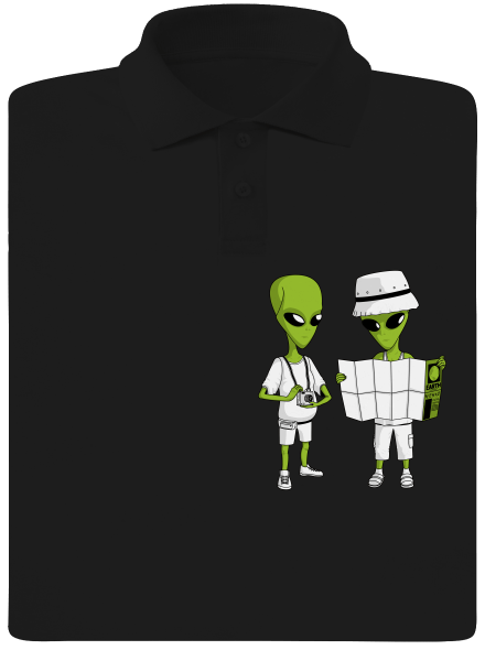 Mimozemšťania pánska polokošeľa Black