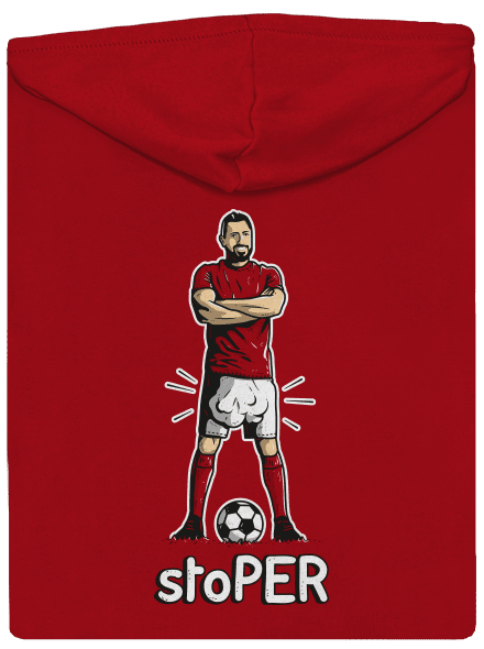 Stoper pánska mikina na zips Red