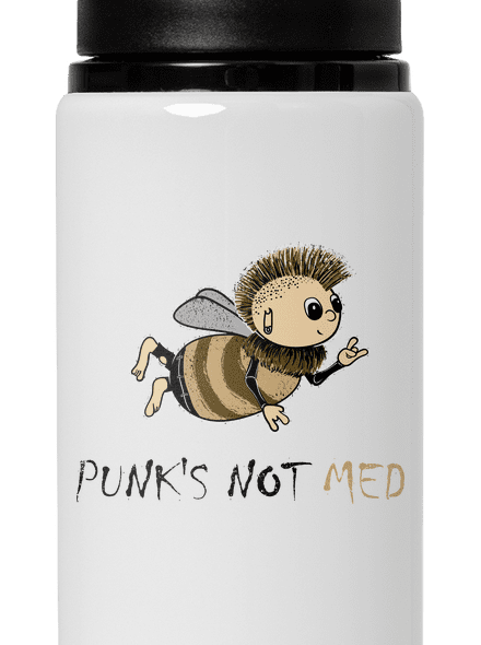 Punks Not Med flaša na vodu White