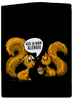 Alergická veverička dámska mikina na zips Black