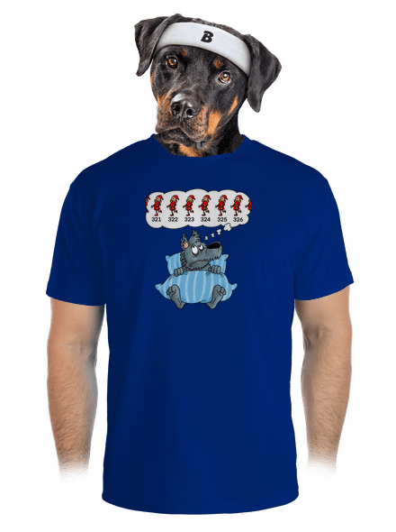 Vlčia nespavosť pánske športové tričko Royal Blue Mal