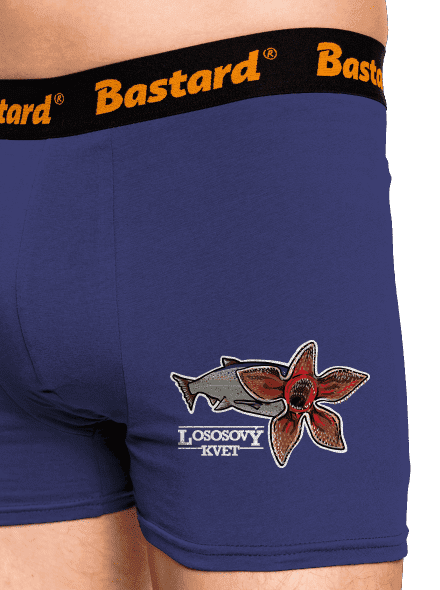 Lososový kvet boxerky Blue Navy