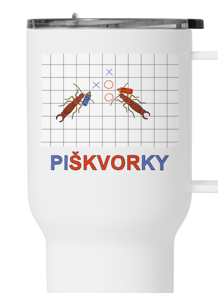 Škvorí piškvorky termohrnček White