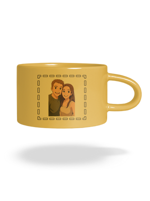 Ghibli efekt z vlastnej fotky hrnček makronka Yellow Macaron