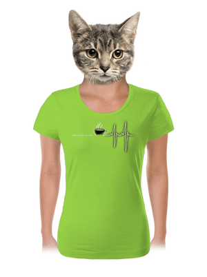 Coffee help dámske tričko Apple Green