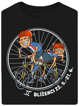 Cyklistický horoskop: Blíženci unisex tričko oversized Black