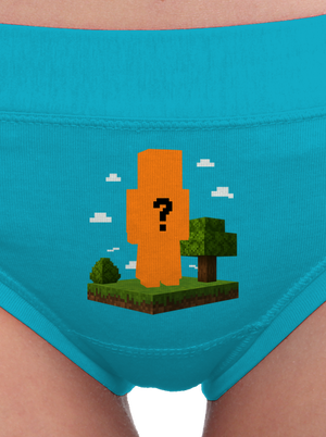 Minecraft z vlastnej fotky dámske nohavičky Turquoise