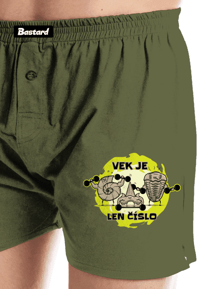 Vek je len číslo pánske trenky Khaki