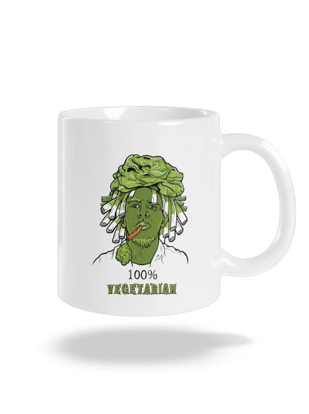 100% vegetarián klasický hrnček White
