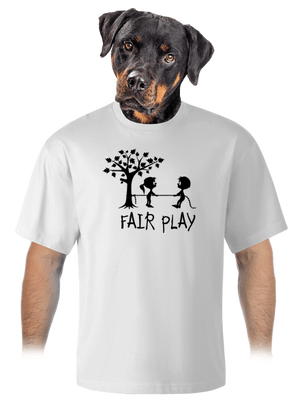 Fair play unisex tričko oversized White