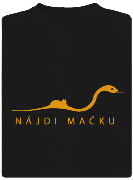Nájdi mačku detské športové tričko Black