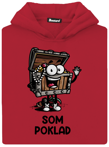 Som poklad detská mikina klokanka Fire Red