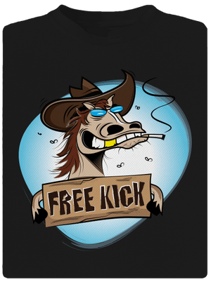 Free kick detské športové tričko Black