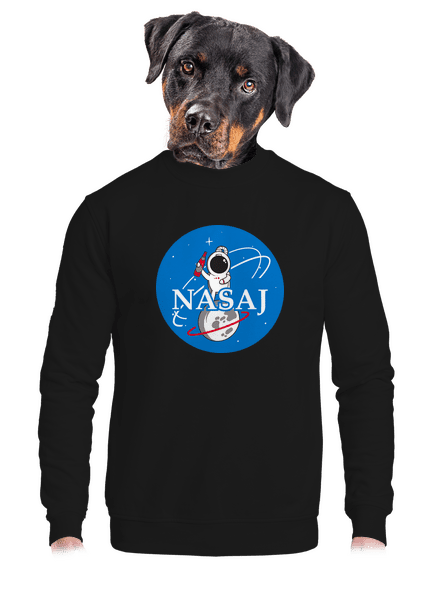 Nasaj unisex mikina bez kapucne Black