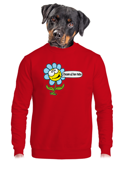 Chcem už len teba unisex mikina bez kapucne Red