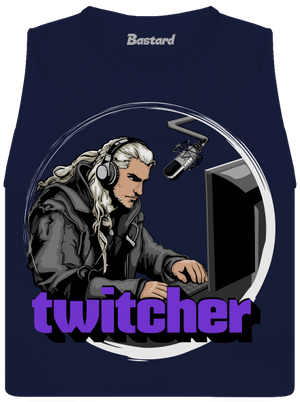 Twitcher dámske tielko voľné Navy