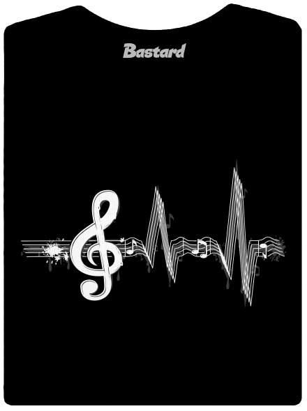 Žijem muzikou dámske tričko s lemom Black