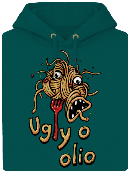 Ugly o olio unisex mikina premium Emerald Green