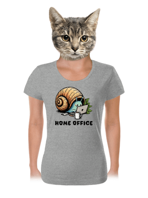 Slimákov home office dámske tričko Dark Gray Melange