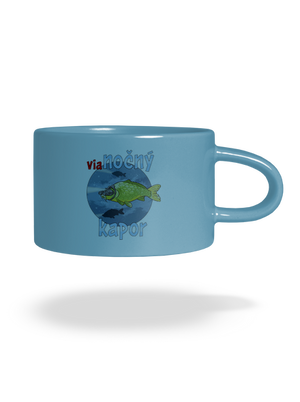 Vianočný kapor hrnček makronka Blue Macaron