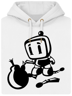 Bomberman unisex mikina premium Snowwhite