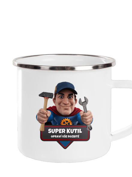 Super otec plecháčik White
