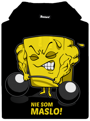 Nie som maslo pánska mikina klokanka Black