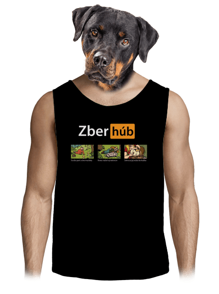 Zber húb pánske tielko Black