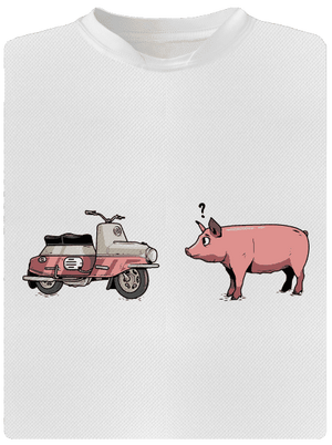 Prasata detské športové tričko White