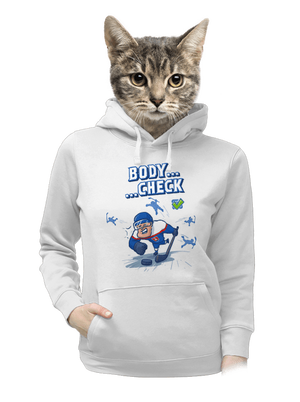 Body check dámska mikina klokanka White