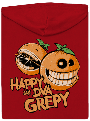 Happy grepy pánska mikina na zips Red