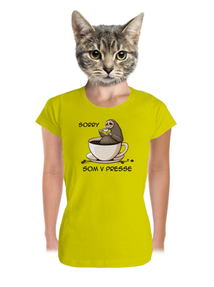 V presse dámske tričko prémium Lemon