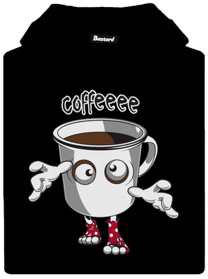 Zombie kafe pánska mikina klokanka Black