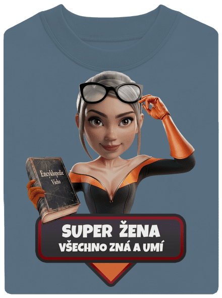 Super mama unisex mikina bez kapucne Nordic Blue