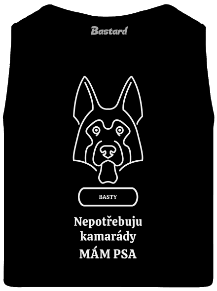Nemôžem, mám psa pánske tielko Black