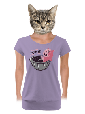 Vo forme dámske tričko s lemom Lavender