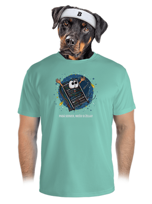 Padá server pánske športové tričko Mint Mal