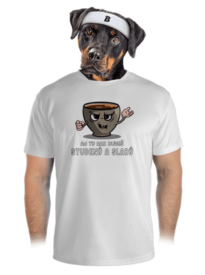 Studená káva pánske športové tričko White