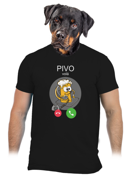 Pívo volá pánske tričko Black