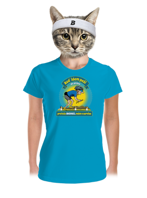 Závislosť na bicykli dámske športové tričko Blue Atol