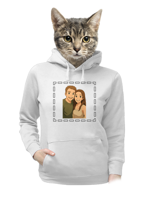 Ghibli efekt z vlastnej fotky dámska mikina klokanka White