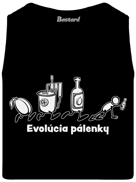 Evolúcia pálenky pánske tielko Black